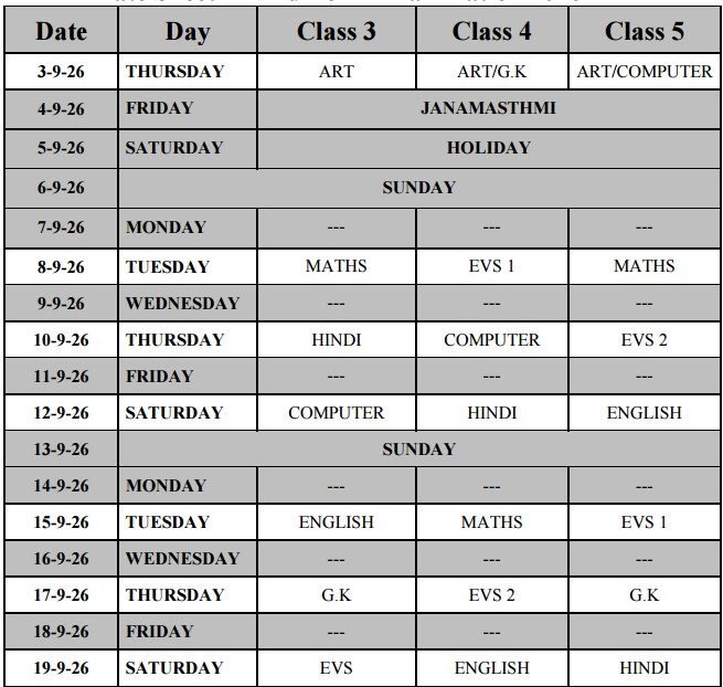 MidTermDateSheet3-5 2026-2027